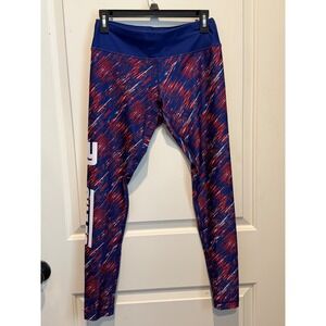 NFL Team Apparel New York Giants Leggings Womens Medium Blue Red White Static